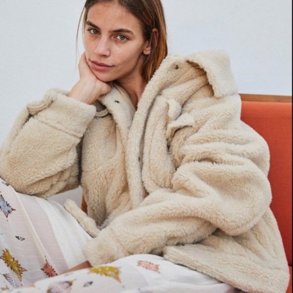Free People Jackets & Blazers - Free People Teddy Button Up Coat